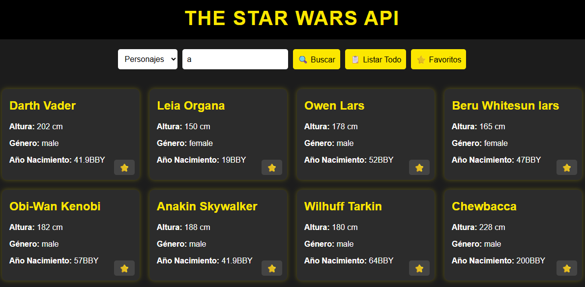 Proyecto Star Wars API